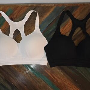 Victoria's Secret Black and White Racerback Sports Bras